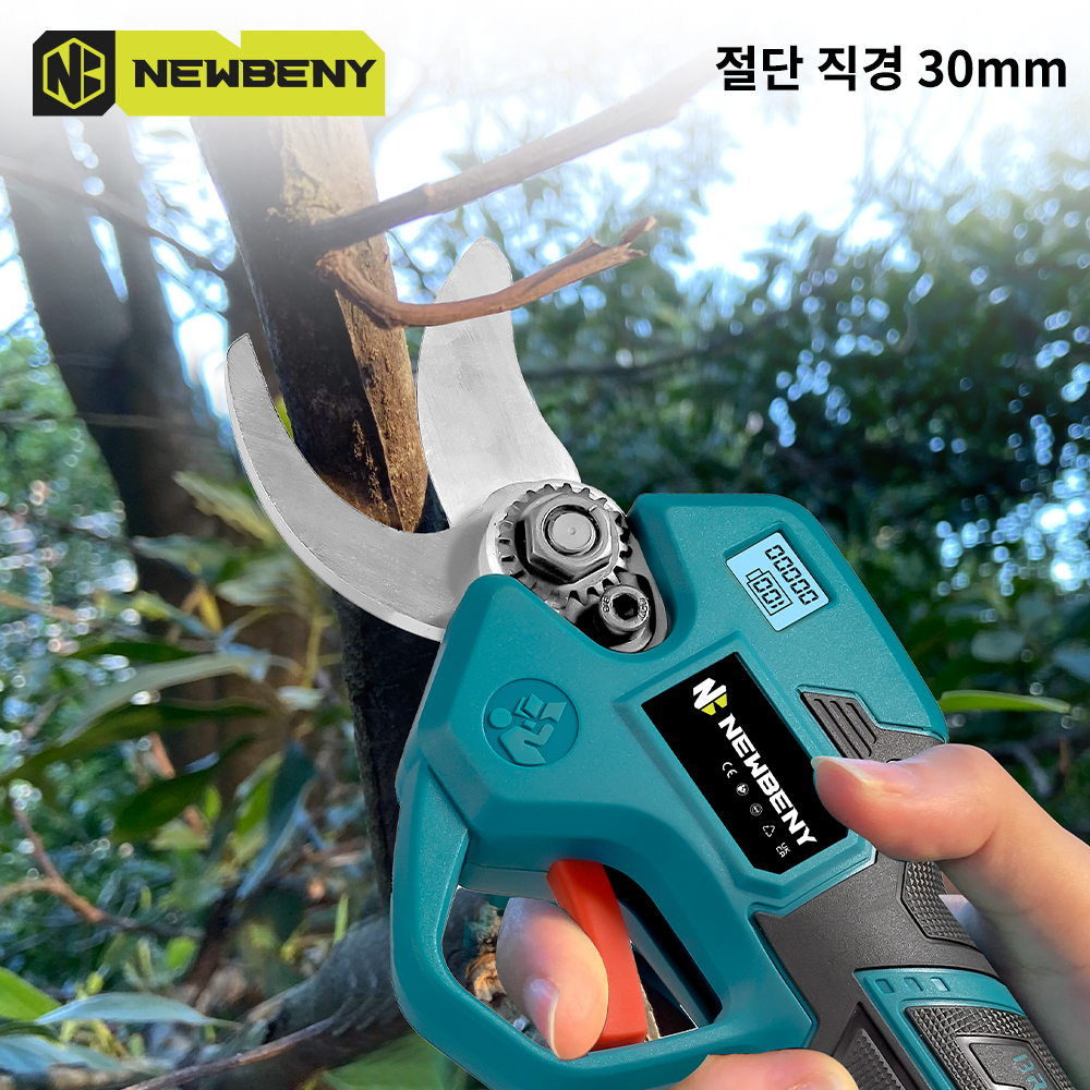 NEWBENY 30mm 브러시리스 전기 정리기 전단 4 기어 무선 정원 분재 전기 가위 Makita 18V 배터리 용 전동 공구