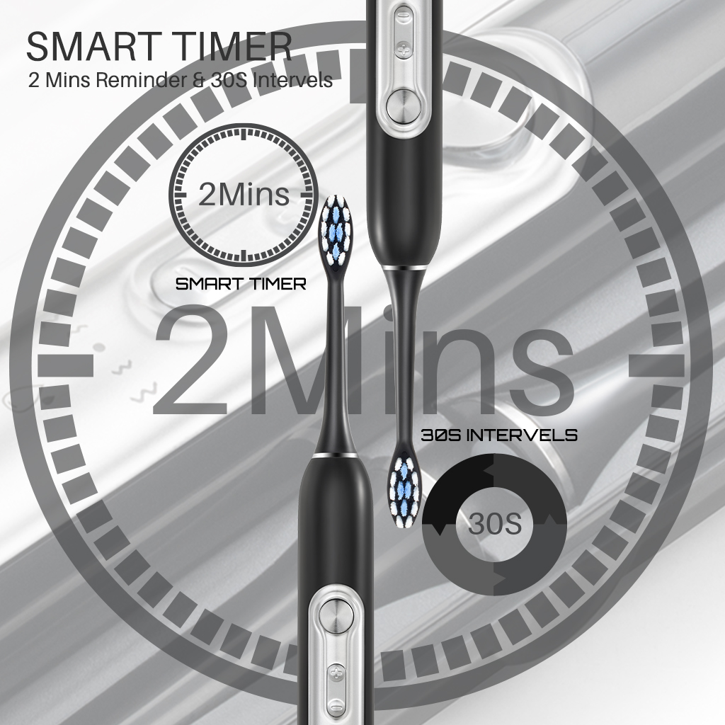 SUBORT Super Sonic Escovas de Dentes Elétricas para Adultos Crianças Smart Timer Escova de Dentes de Branqueamento IPX7 Impermeável Conjunto de Cabeças Substituíveis