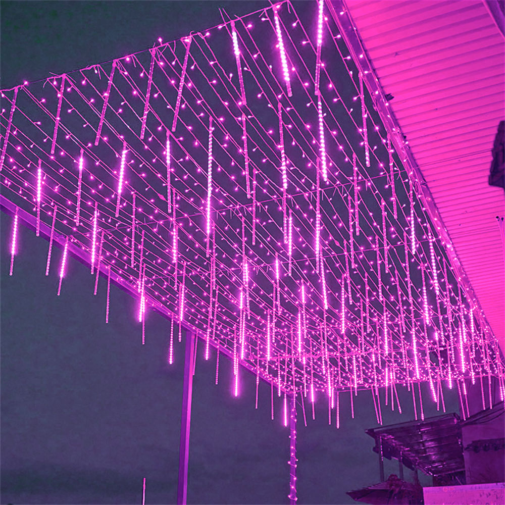 30/50CM LED Meteorschauer Regen Lichter Wasserdicht Fallende Regentropfen Fee Lichterkette für Weihnachten Urlaub Party Terrasse Dekor