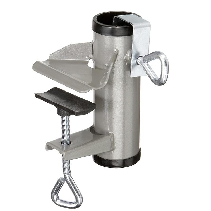 Suporte portátil do guarda-chuva, suporte antiferrugem do parasol, grampo de fixação para o jardim exterior, pátio, varanda