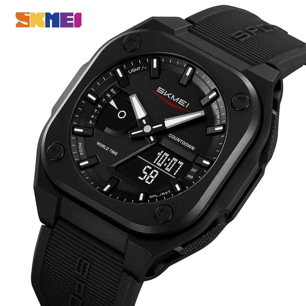 Reloj electrónico Digital SKMEI Business Orologi, relojes deportivos de moda para hombres, reloj de pulsera resistente al agua, reloj despertador, relojes Mannen