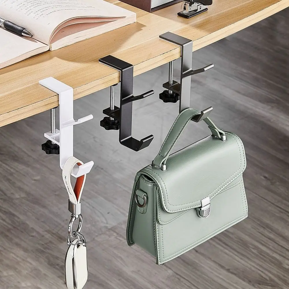 Gancho para bolsa colgante portátil, bolsa colgante lateral para escritorio de estudiante, artefacto, soportes para bolso móvil extraíbles, gancho de mesa multifuncional