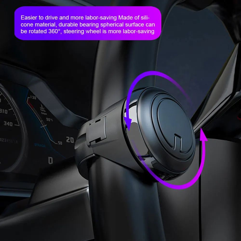 Car Steering Wheel Rotary Knob 360 Degree Rotation Metal Bearing Electric Handle Ball Assistant Manual Control Of Universal Join
