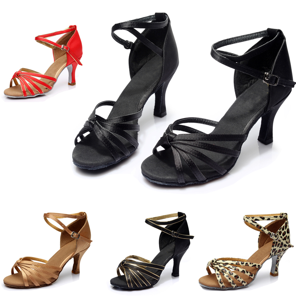 Zapatos de baile para mujer y niña, zapatos de baile de salón de fondo suave, Salsa, Tango, sandalias de baile de verano para interiores, tacón de 5cm/7cm