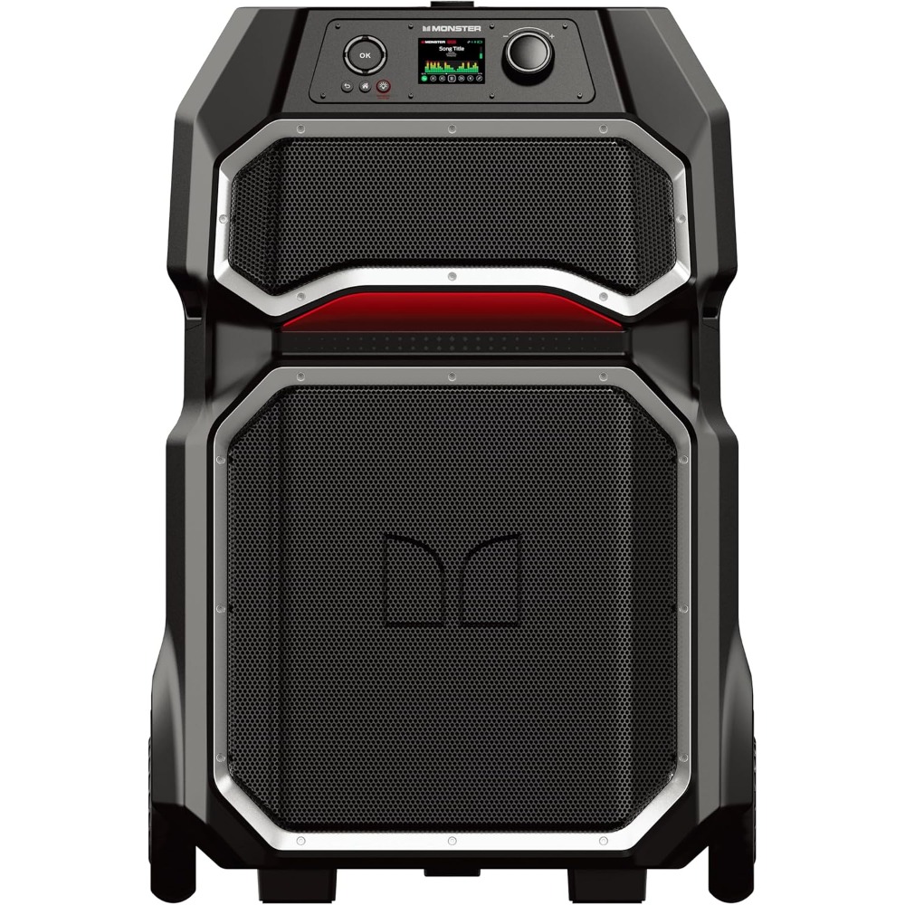 Rockin' Roller X Indoor/Outdoor Portable Bluetooth Speaker | Powerful 1000W, 15” Subwoofer | All Terrain Wheels, Weather Resist