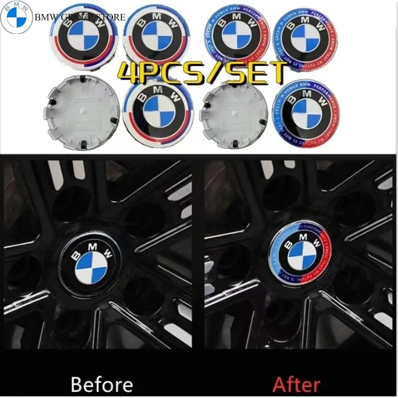 BMW GROUP 4 шт. 56/68 мм крышка центральной ступицы колеса автомобиля для BMW E87 M Performance E36 E46 E60 E90 E91 E92 E93 F30 F20 M3 автомобильные аксессуары