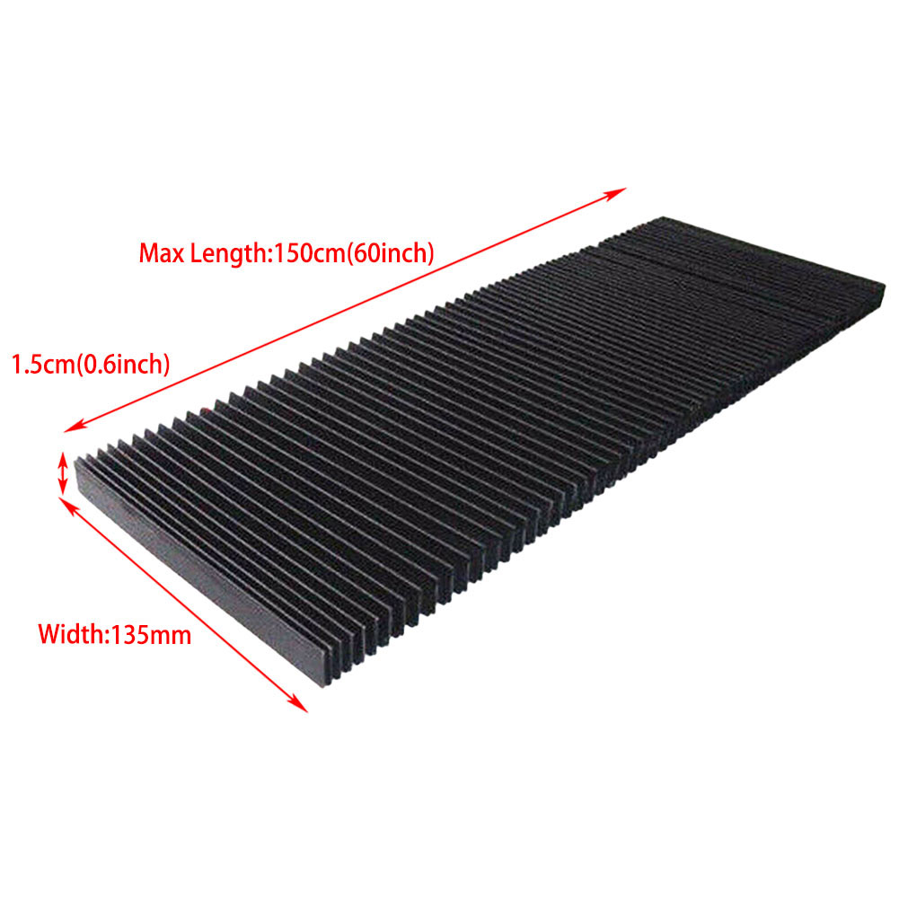 130-300MM CNC Machine Guard Dust Cloth Three-proof Cloth Milling Machine Flexible Protective Flat Accordion Bellows Cover Tool
