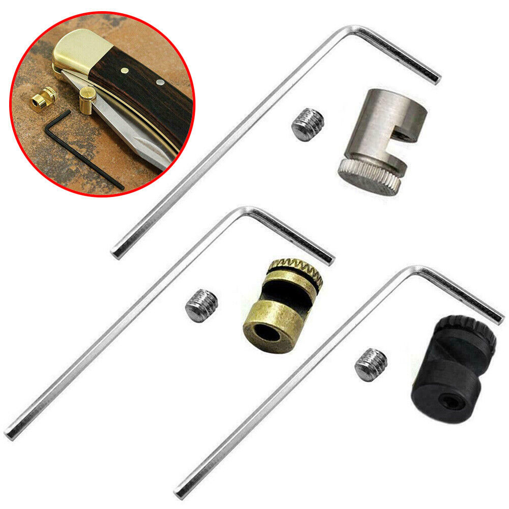 Set da 3 pezzi coltelli per utensili manuali parti di lame chiave a perno per pollice pulsante per taglierina 416 materiale in acciaio inossidabile 110 taglierina con vite