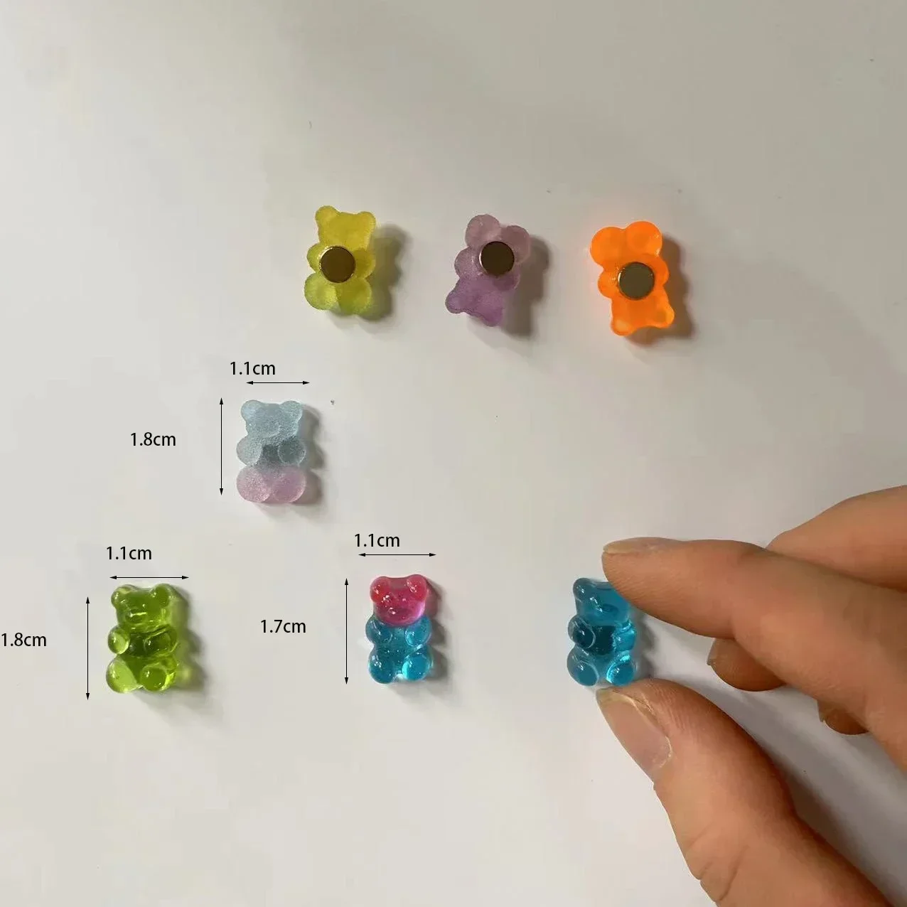 10 ชิ้นหมีหวานแม่เหล็กตู้เย็นแม่เหล็กกระดานดําและไวท์บอร์ดสติกเกอร์ภาพข้อความแม่เหล็กสติกเกอร์แม่เหล็ก