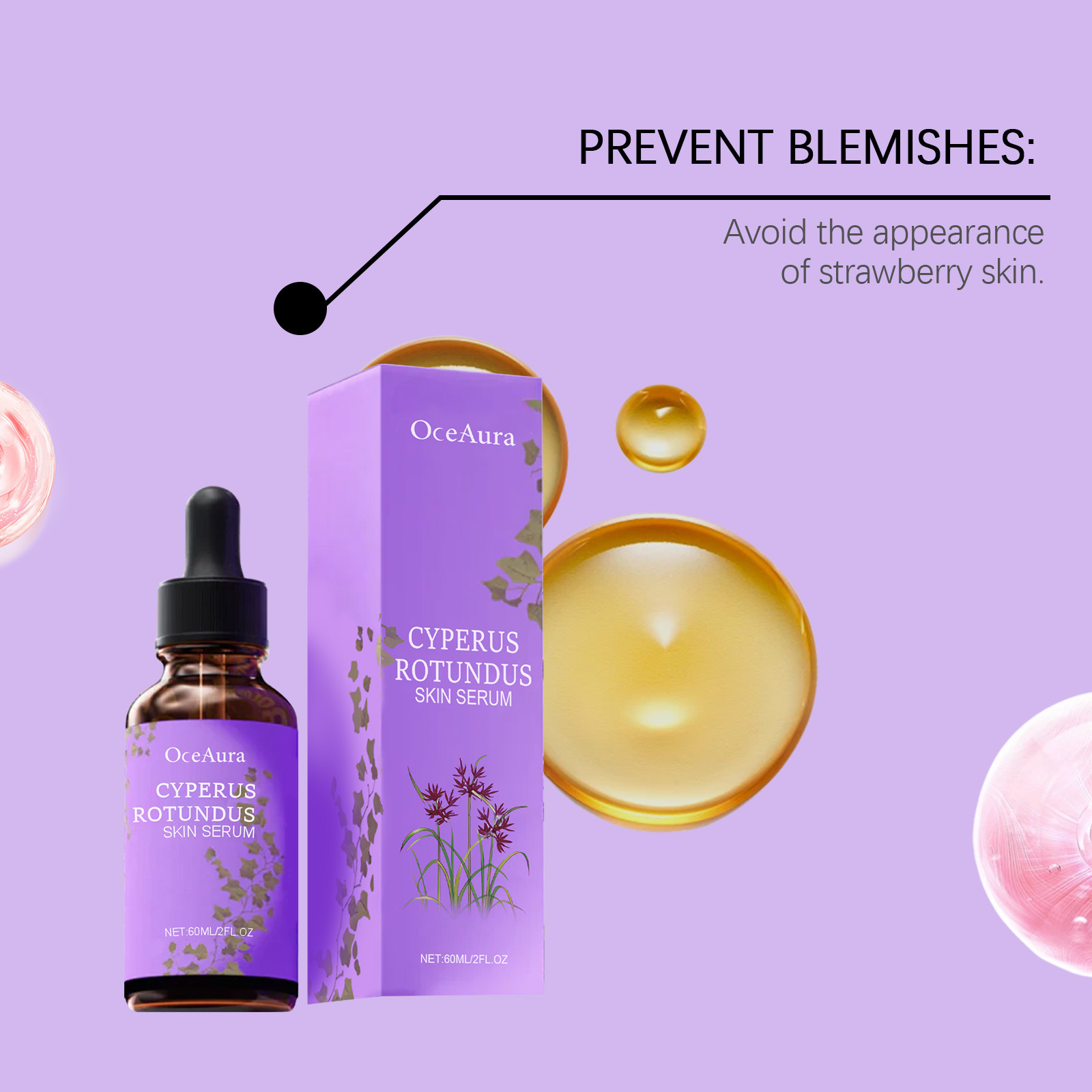 Cyperus Rotundus Serum Haarwachstumshemmer, beruhigendes, feuchtigkeitsspendendes Enthaarungsmittel, erfrischende, langsamreduzierende Körperhaar-Wachstumsöl