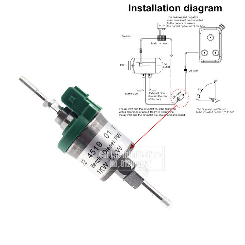 12v/24v 1kw-5kw atualização do carro ultra-baixo ruído aquecedor bomba de combustível para eberspacher universal carro ar diesel bomba de óleo de estacionamento para caminhão