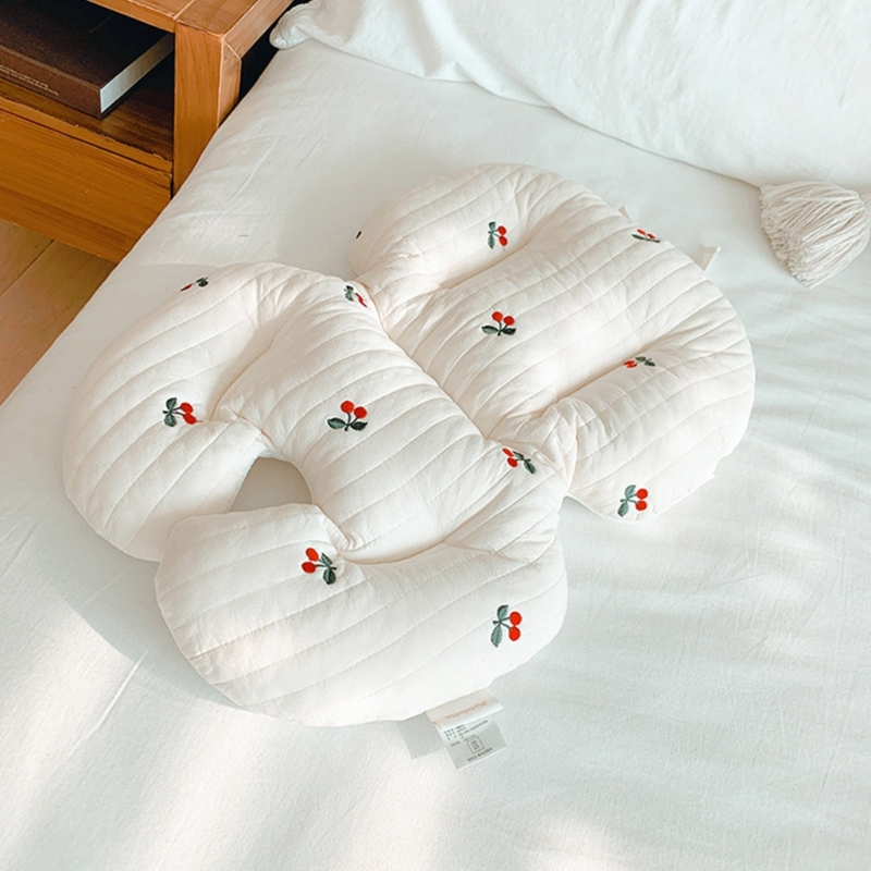 Almofada algodão para cadeira jantar para bebê, almofada macia respirável para carrinho bebê para cadeiras altas