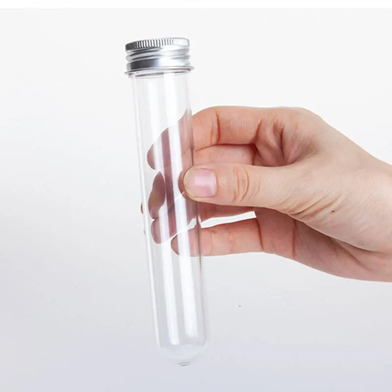 20 Pz Lab 30 ml PET Provetta Bottiglia Trasparente Cilindrica Bottiglia Riutilizzabile In Plastica Per Maschera Caramelle Linea Dati 25*110mm