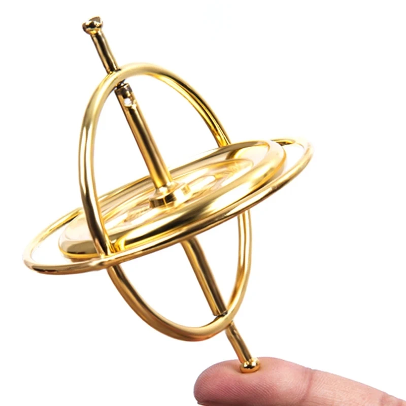 Metal auto-equilíbrio dedo giroscópio anti-gravidade colorido metal giroscópio adultos crianças descompressão alívio do estresse brinquedo giratório