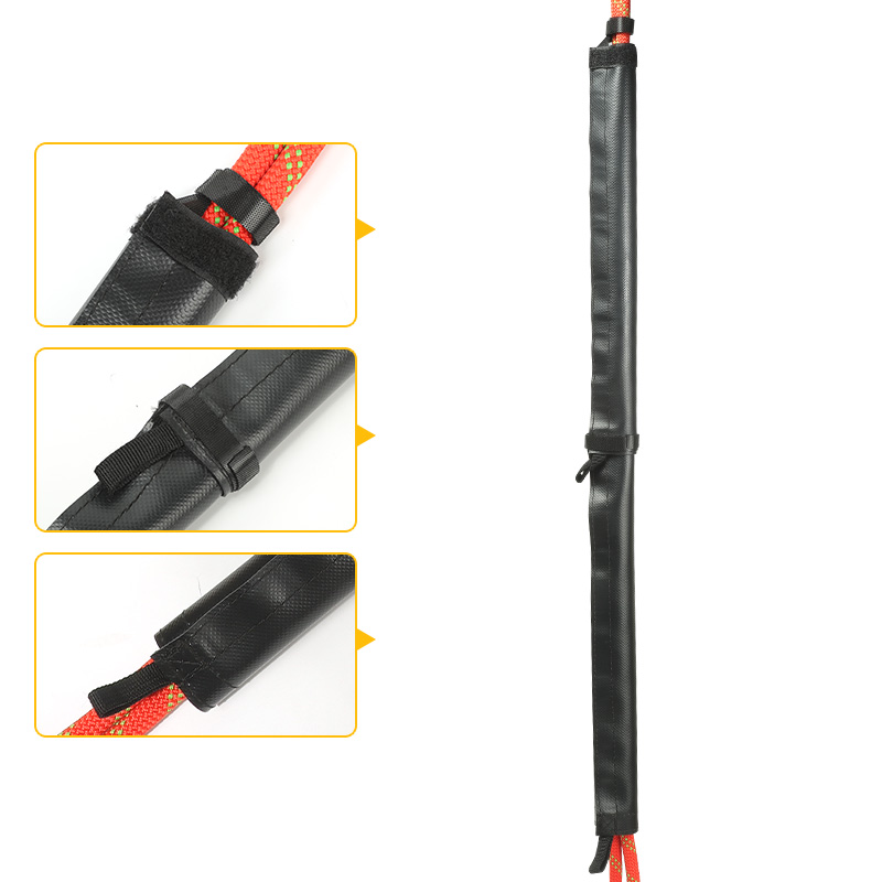 Protector de cubierta de cuerda para escalada en roca al aire libre, equipo de funda protectora de cuerda antidesgaste