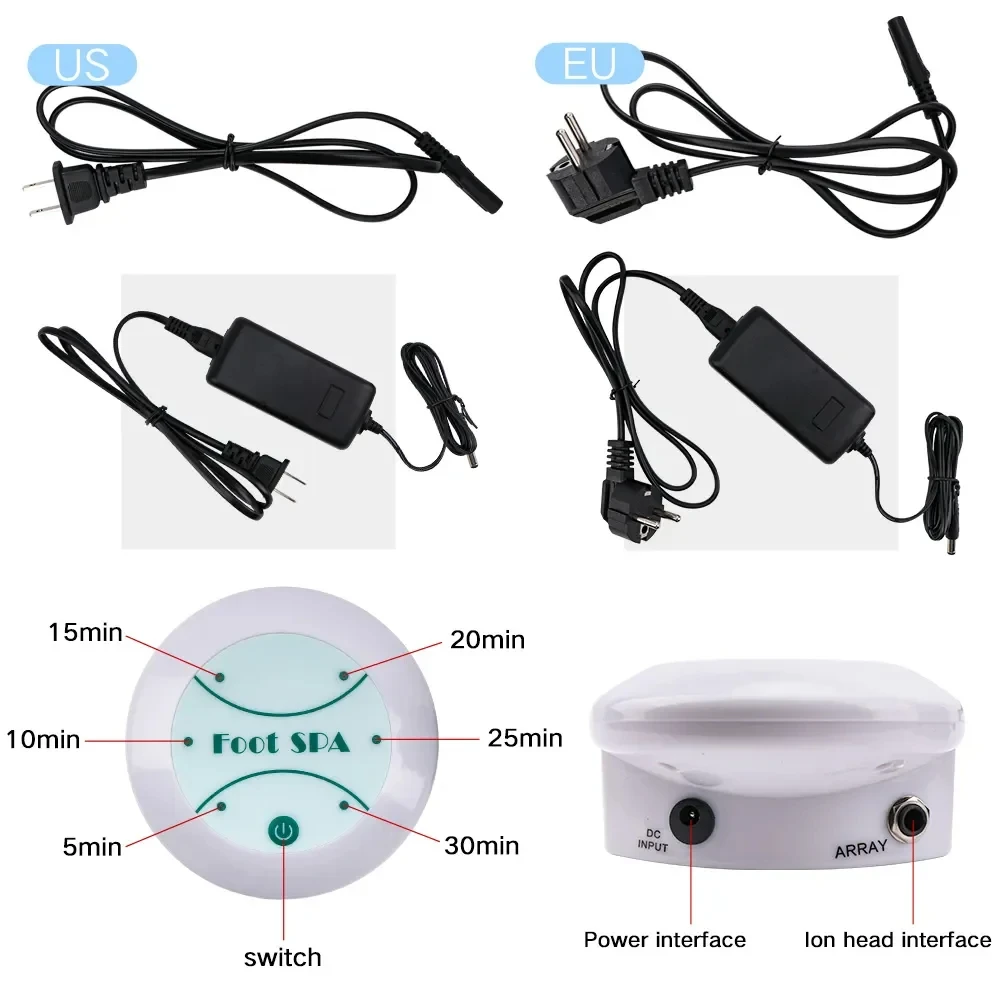 Detox Ionic Foot Spa Bath Machine นวดเท้า Ionic Detoxification บรรเทาความเมื่อยล้าส่งเสริมสุขภาพที่ดีและเต็มรูปแบบสําหรับ Vitality