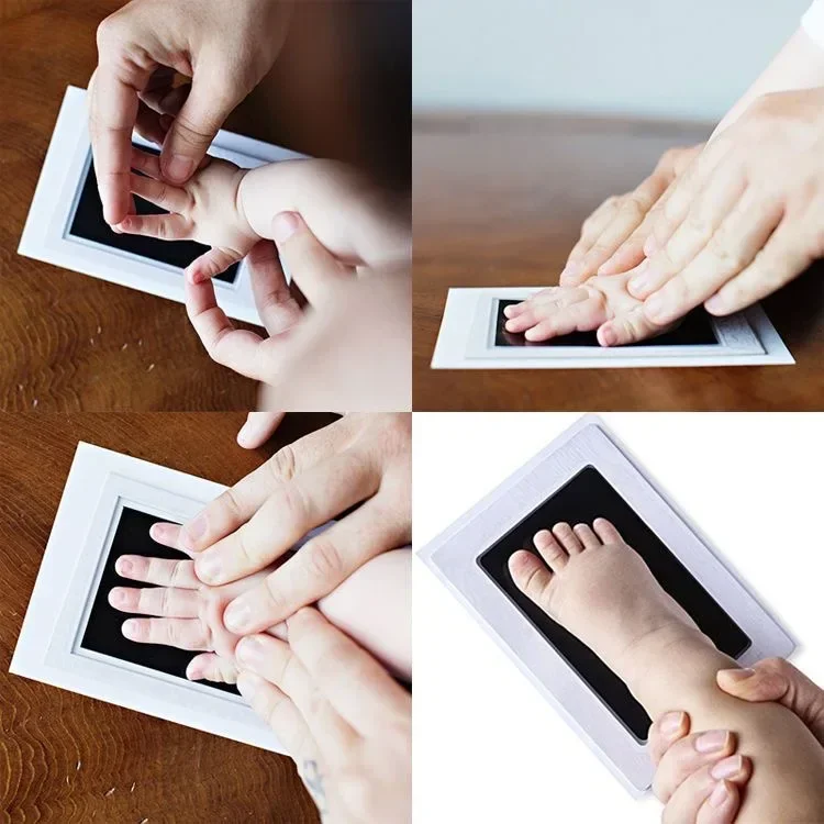 2 ชุดสัตว์เลี้ยงรอยเท้าสุนัข Handprint Pad การพิมพ์ปลอดสารพิษ Pad รอยเท้าสัตว์เลี้ยงเด็กมือและฟุตพิมพ์ Pad Footprint PAW ของขวัญอาบน้ํา