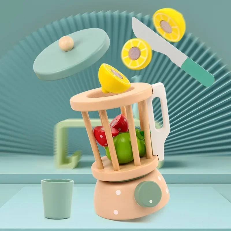 Ensemble de jouets de cuisine pour enfants, cafetière en bois, Kit de Simulation de machine à biscuits, jouets éducatifs, cadeaux pour filles et garçons