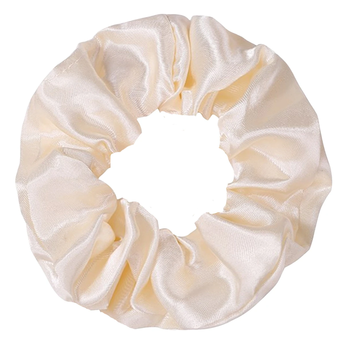 Set da donna semplice e atmosferico quotidiano con scrunchie grande in raso di colore puro da 6 pezzi
