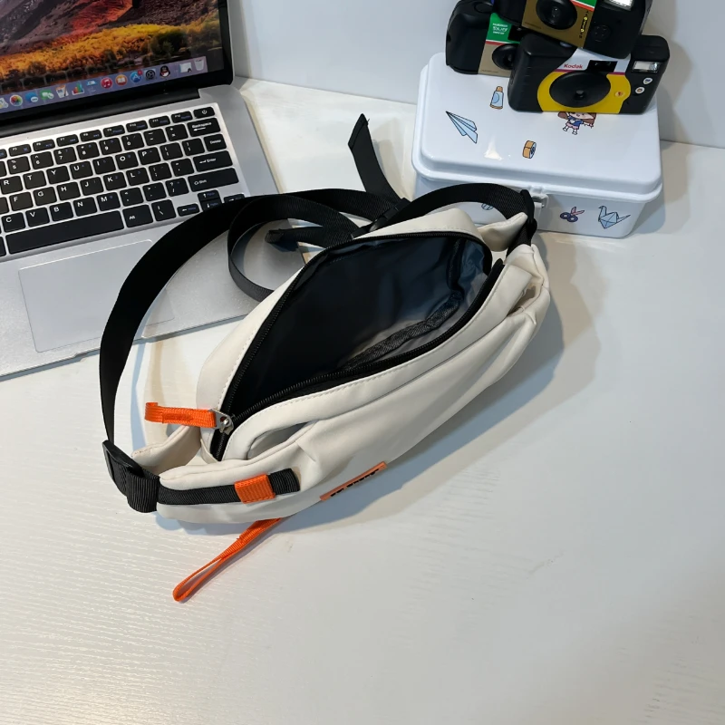 Nylon Zipper Versatile Lightweight Solid Color WaistBag Couple Style Simple Fashionable Single Shoulder CrossbodyBag Hot Selling