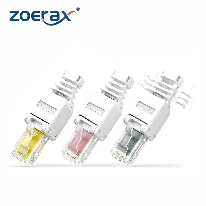 ZoeRax 1 шт., разъем RJ45 без инструментов для UTP CAT6A/CAT6/CAT5E, без обжима, интернет-RJ 45 для 23awg-26awg, концы шнура LAN без инструментов