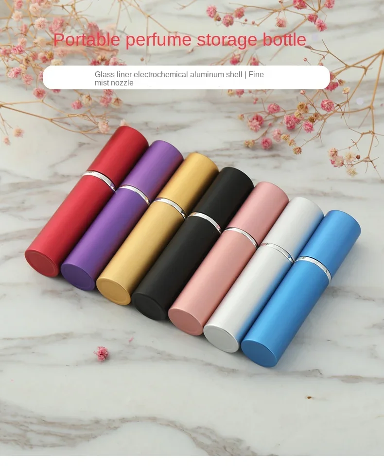 5ml Mini  Portable Refillable Perfume Bottle Aluminum Spray Bottle Travel Container with Empty Atomizer Bottles