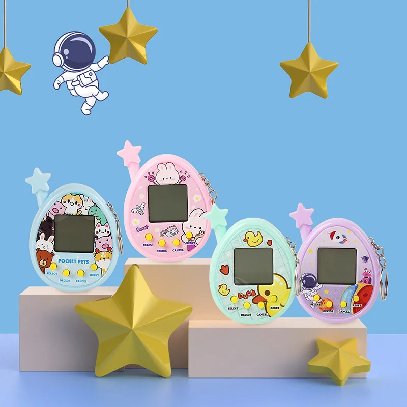 Electronic Pets Game Toys Virtual Original Digital Animals Toys Mini Screen Handheld Game Machine Keychain Children's Toys