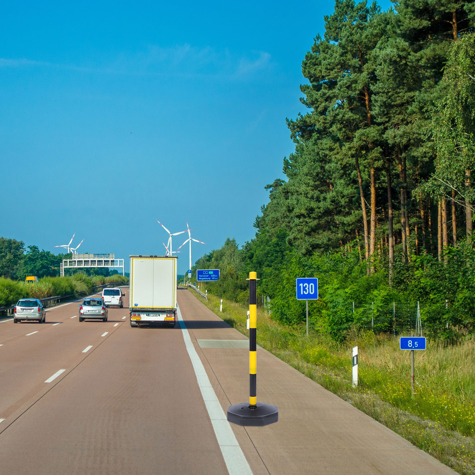 Isolamento Dissuasore Barriera stradale Avvertimento Palo Cono di sicurezza Strutture stradali Segnale di attraversamento in plastica Colonna Anti-collisione