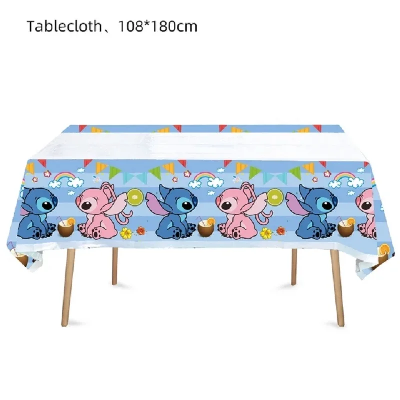 디즈니 Lilo and Stitch 생일 파티 장식 일회용 식기 컵 접시 냅킨 식탁보, 소년 어린이 베이비 샤워 용품