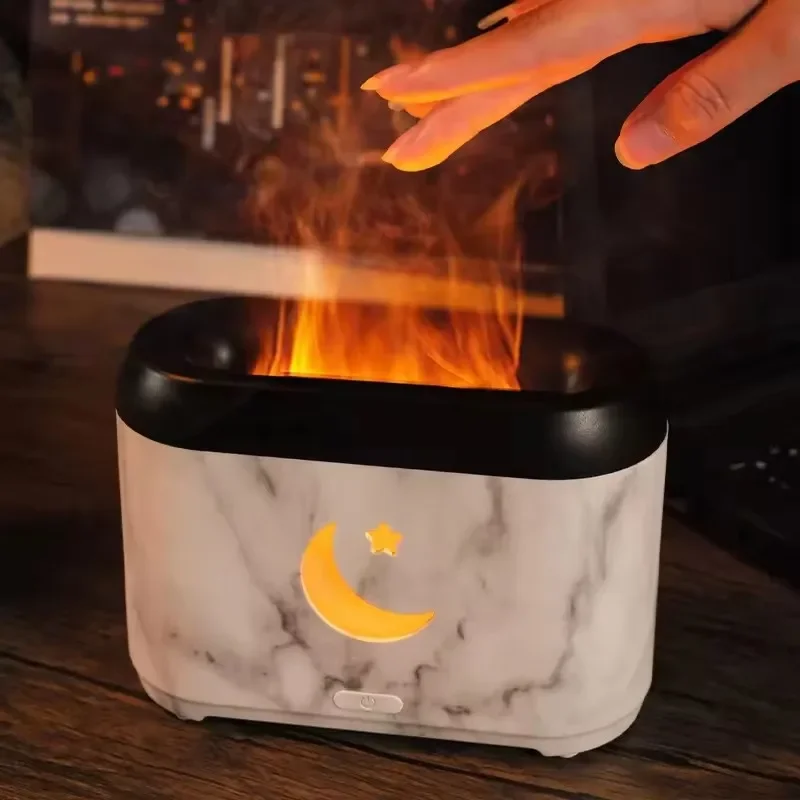 Umidificatore di olio essenziale con lampada calda di vendita calda con diffusore di aromi di fiamma musicale ad ultrasuoni personalizzato OEM più venduto