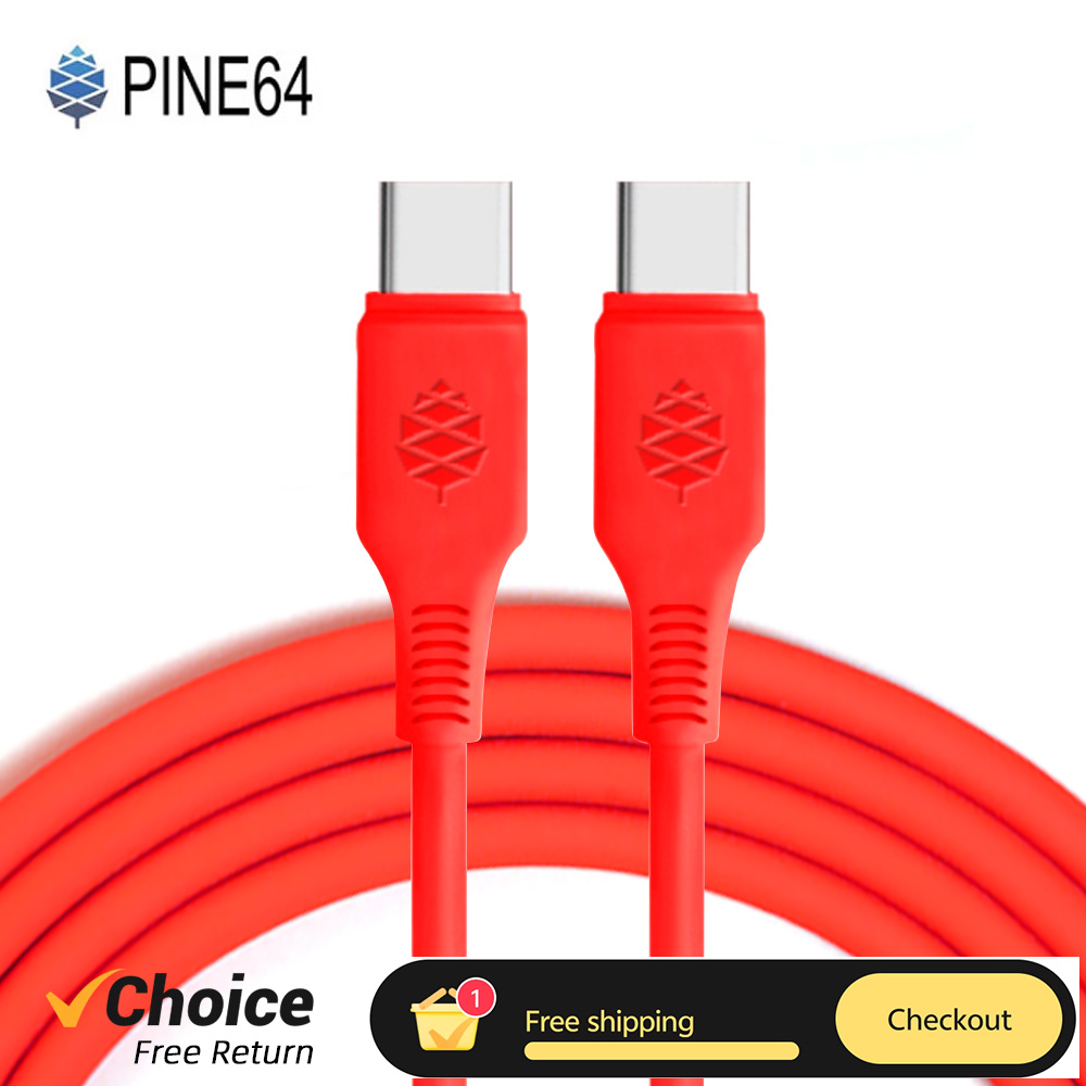 Оригинальный Силиконовый Кабель USB Type-C Для Pine64 Pinecil PinePhone Pinebook Pro — Шнур Для Зарядки