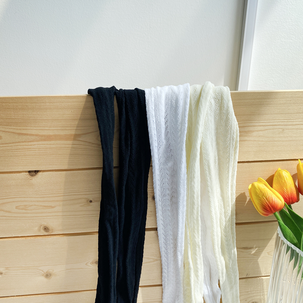 Medias de algodón puro para niñas, mallas transpirables de malla Beige, blanco y negro, pantimedias de princesa para niños, mallas Lolita para 2-12 años, novedad de 2024