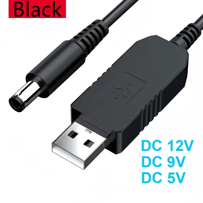 Kabel USB do Power Banku WiFi 5.5*2.1mm, Konwerter Podwyższający Napięcie DC 5V do 12V itp.