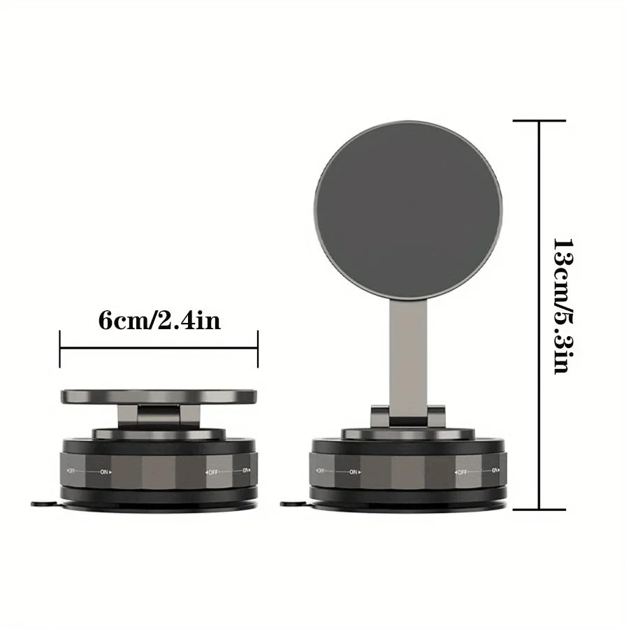 New[N52 Magnetic Phone Holder] 360° Rotatable  Phone Holder |  Foldable Design, Vacuum Suction Cup | Perfect for Car Dashboard