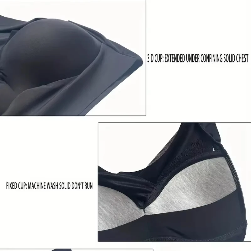 Ropa interior de mujer Sujetador deportivo Cómodo y transpirable Sujetador de ejercicio para correr sin costuras Sujetador femenino sexy sin anillo