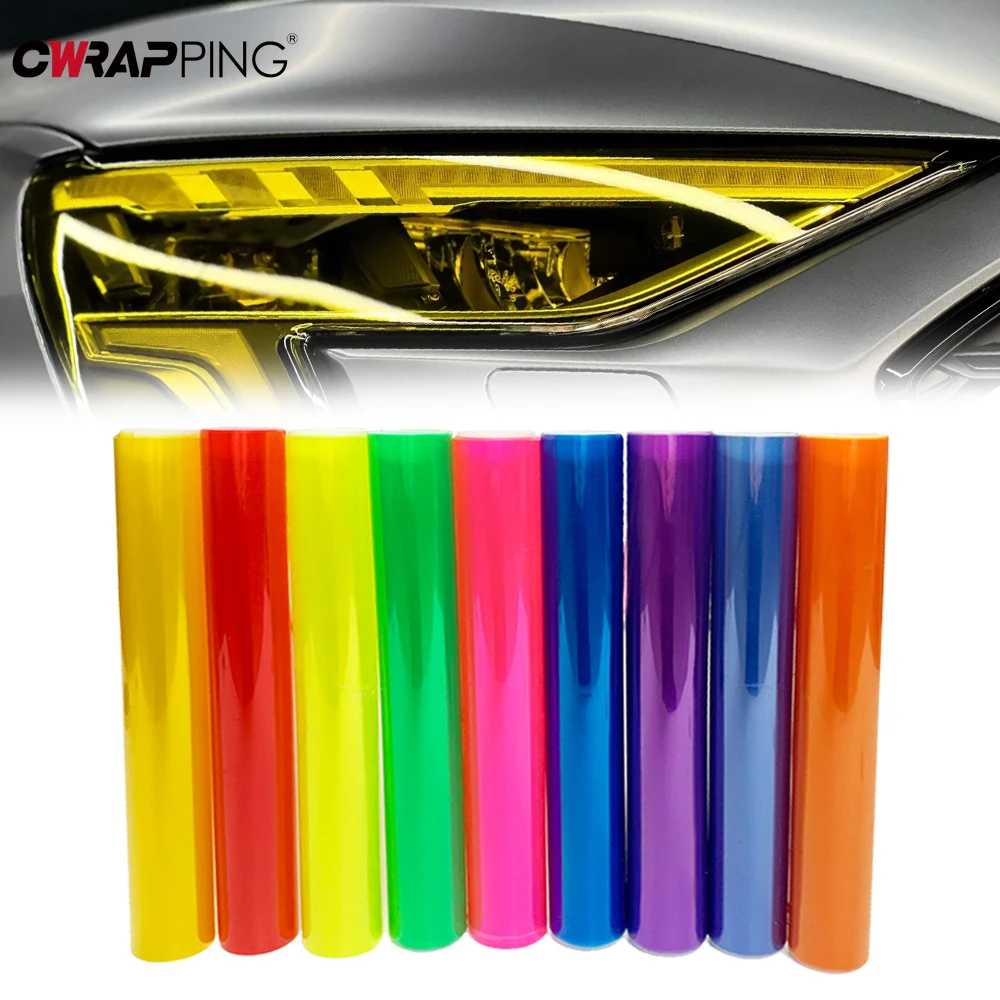 Auto Farbe Scheinwerfer Lampe Film Nebel Lampe Selbst-Kleber Wasserdicht Aufkleber Auto Scheinwerfer Tailing Moulding Folie für Auto Zubehör