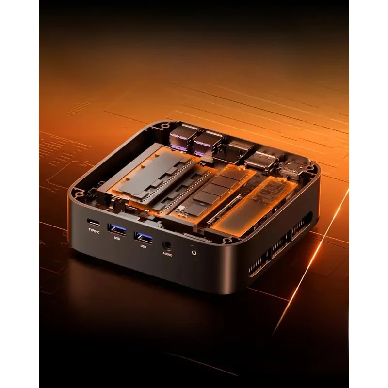 미니 PC 게이밍, AMD 7430U (5850U와 동급, 6코어/12스레드, 최대 4.3GHz), 16GB DDR4 512GB SSD 미니 컴퓨터 마이크로 데스크탑 PC 4K