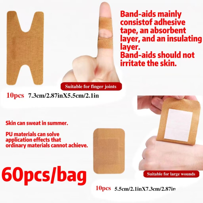 防水医療包帯,さまざまな形,通気性,絆創膏,矯正,医療,包帯,石膏,包帯,60個