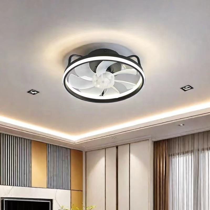 Ventilador de teto 55W com luz, ventilador de luz LED de teto com controle remoto, ventilador elétrico com lâmpada LED para quartos de casa, quarto 34cm