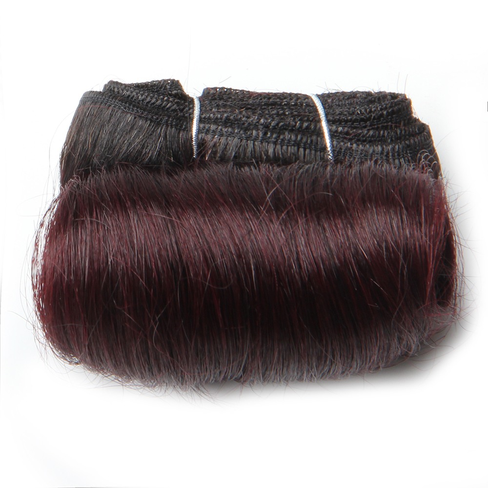 Braziliaans krullend haar Weefbundels 100% echt haar 4 bundels Afro 1B 30 Blond Menselijk haarverlenging 5 5 6 7 inch Kort haar