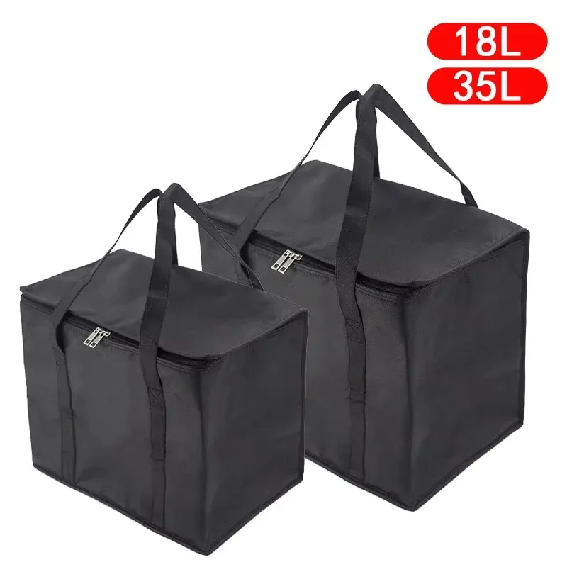 Bolsa térmica con aislamiento impermeable, bolsa térmica plegable para Picnic para entrega de alimentos y bebidas, fiambrera a prueba de fugas con bolsa de hielo