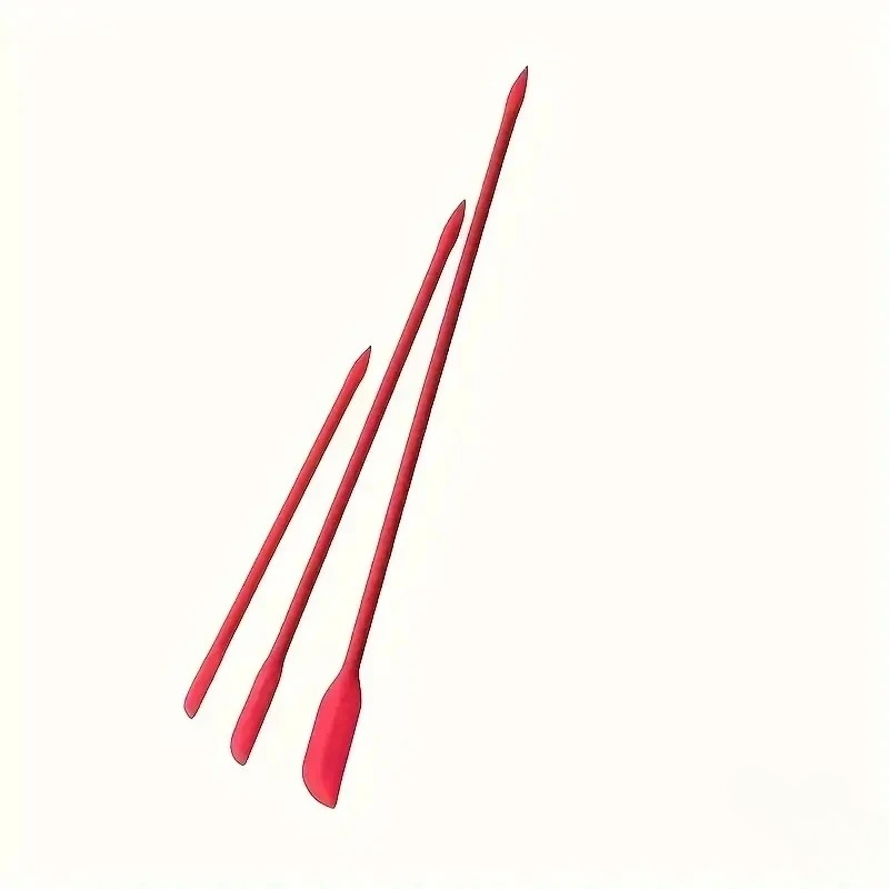 Conjunto de mini espátula de silicone de 3 peças – resistente ao calor, vários tamanhos para frascos, garrafas e cozinha