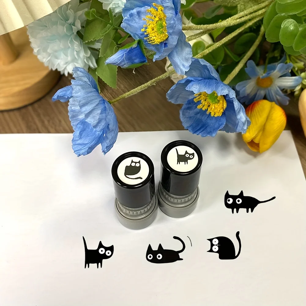 Lovely Cat Pattern Stamp Black Cat Animal Stamp For Inspiring And Encouraging Teaching Classroom Active Activities Teacher Stamp