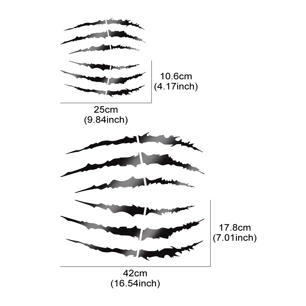 1PC Monster Claw Scratch Motorcycle Stickers for Helmet Tank Side Strips Vinyl Decals Car Headlight Body Waterproof Decoration