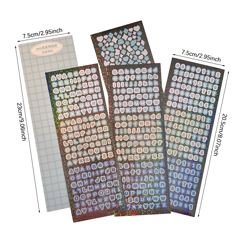 4 枚/パックレーザーブリンブリンレターギフトアルファベットステッカー飾るフォトカードスクラップブッキング DIY フォトアルバム文具用品