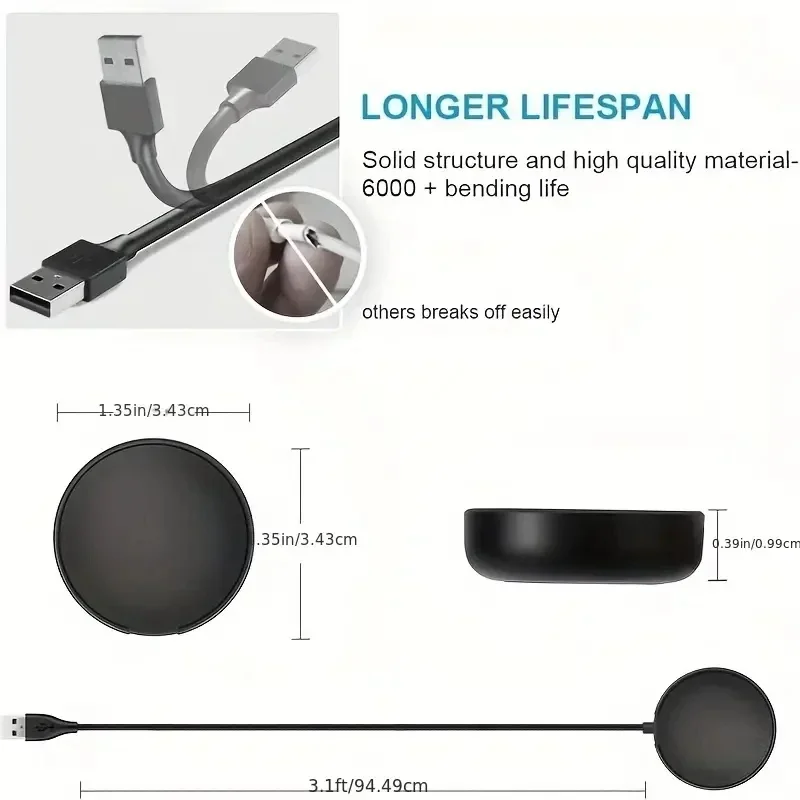 Magnetic Watch Wireless Charger For Samsung Galaxy Watch 8/7/6/5pro/5/4/3 Active 2 Portable USB Cable Fast Charging Dock Station