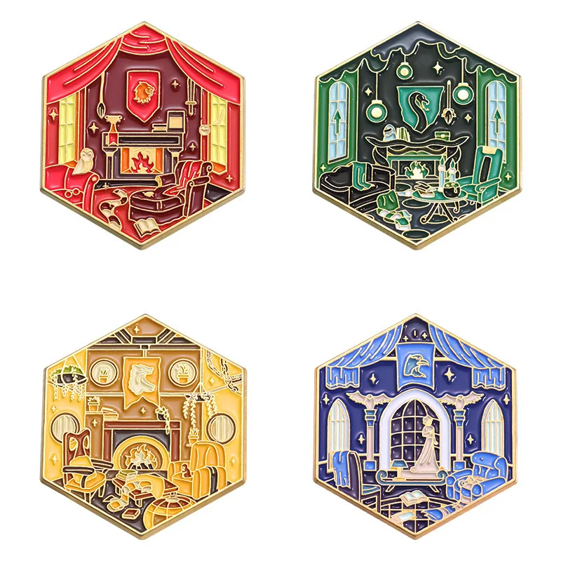 Filme temático pinos broche criativo matical sala da escola geométrica esmalte emblema crachá lapela pino jóias cosplay acessório prop presente