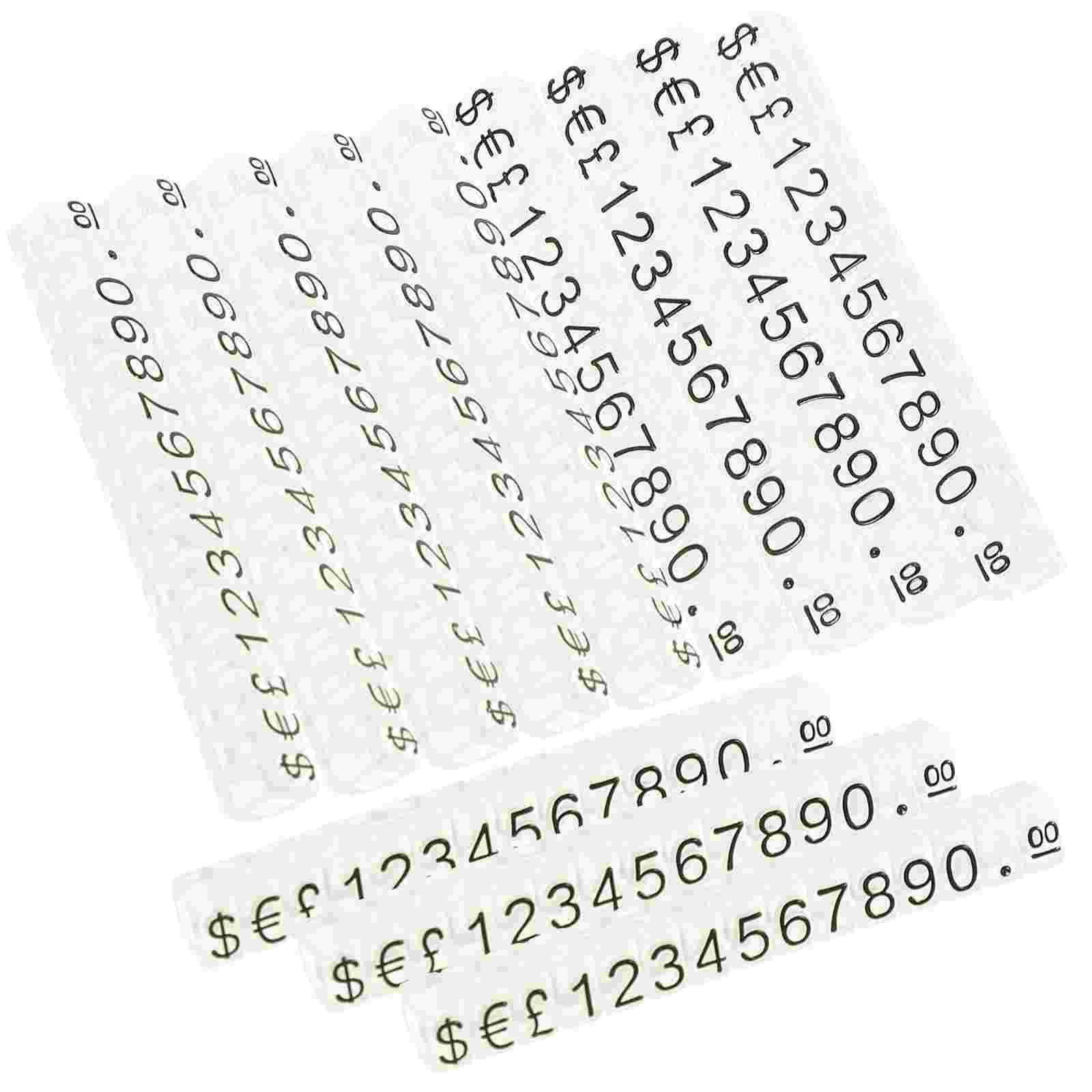 20 Pcs Price Tag Mini Refrigerator Stand Cube Tags Jewelry Blocks Counter Plastic Display