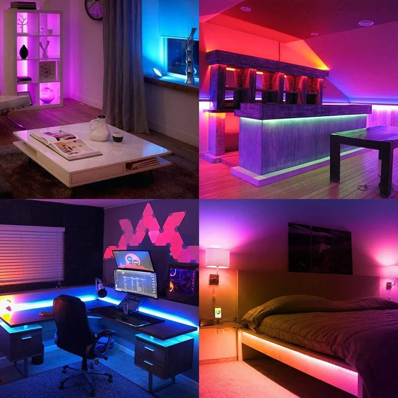 1-20M USB LED Strip Lights WIFI APP Control Color Changing 5050 RGB Led Light Flexible Lamp Tape for TV Backlight Room Decor