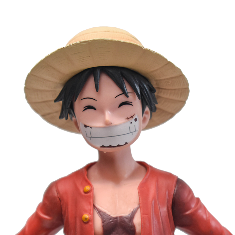 28cm uma peça macaco d luffy anime figura brinquedos confiante smiley luffy três forma rosto mudando estatueta de ação pvc modelo bonecas